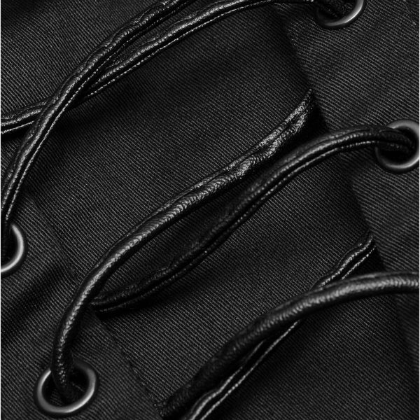 officiel PUNK RAVE Chemise Extra Longue ‘Malkavian’ Noire 14