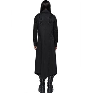 officiel PUNK RAVE Chemise Extra Longue ‘Malkavian’ Noire 21