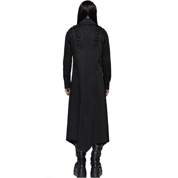 officiel PUNK RAVE Chemise Extra Longue ‘Malkavian’ Noire 4