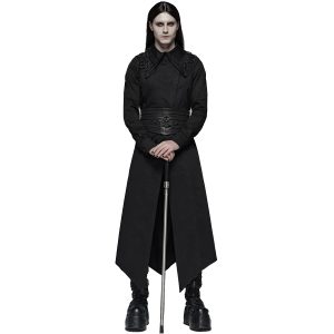 officiel PUNK RAVE Chemise Extra Longue ‘Malkavian’ Noire 23