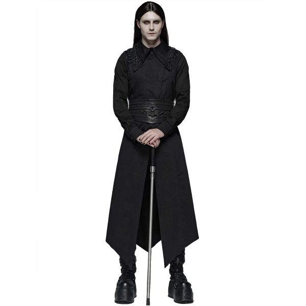 officiel PUNK RAVE Chemise Extra Longue ‘Malkavian’ Noire 5