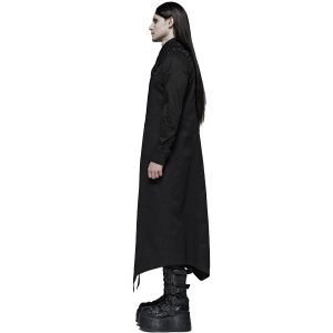 officiel PUNK RAVE Chemise Extra Longue ‘Malkavian’ Noire 25