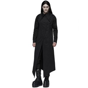 officiel PUNK RAVE Chemise Extra Longue ‘Malkavian’ Noire 27