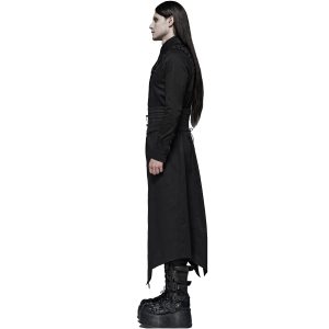 officiel PUNK RAVE Chemise Extra Longue ‘Malkavian’ Noire 29