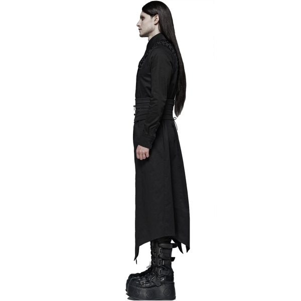 officiel PUNK RAVE Chemise Extra Longue ‘Malkavian’ Noire 8