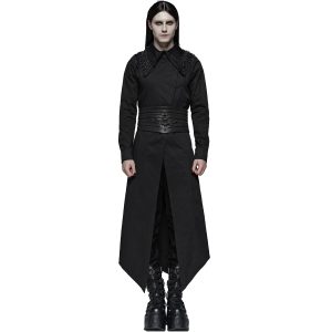 officiel PUNK RAVE Chemise Extra Longue ‘Malkavian’ Noire 31