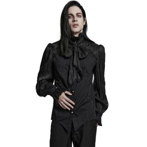 pas cher marque PUNK RAVE Chemise ‘Goth Cage’ Noire 22