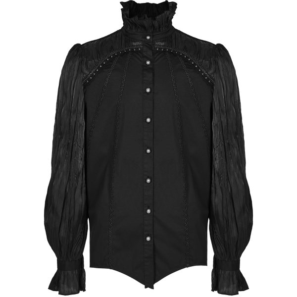 pas cher marque PUNK RAVE Chemise ‘Goth Cage’ Noire 12