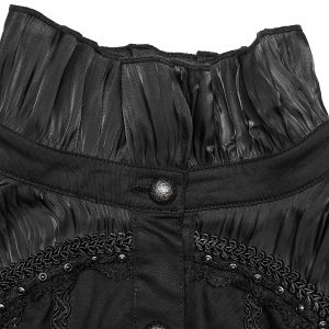 pas cher marque PUNK RAVE Chemise ‘Goth Cage’ Noire 48