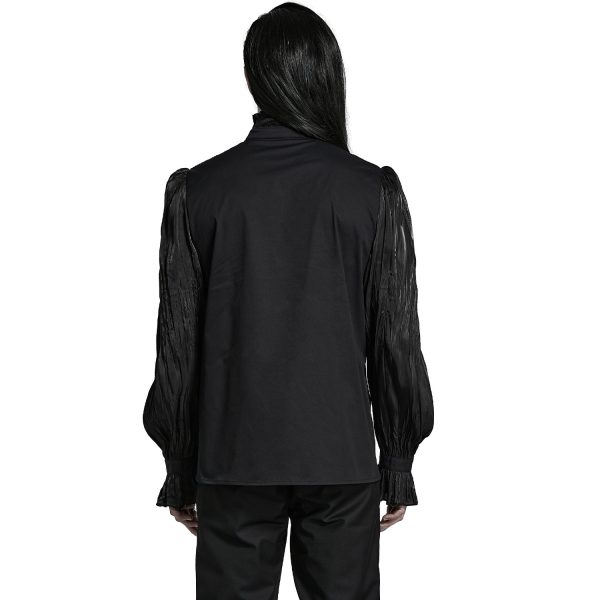 pas cher marque PUNK RAVE Chemise ‘Goth Cage’ Noire 4