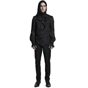pas cher marque PUNK RAVE Chemise ‘Goth Cage’ Noire 32