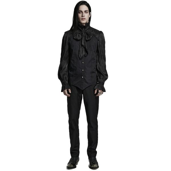 pas cher marque PUNK RAVE Chemise ‘Goth Cage’ Noire 8