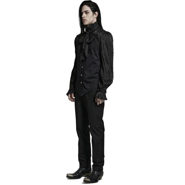 pas cher marque PUNK RAVE Chemise ‘Goth Cage’ Noire 9