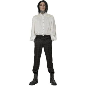 PUNK RAVE Chemise ‘Gothic Dragon’ Blanche Neuve avec étiquette 21