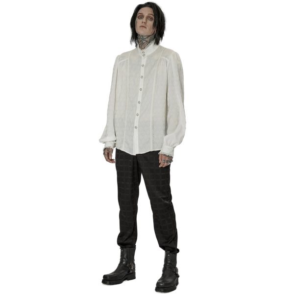 PUNK RAVE Chemise ‘Gothic Dragon’ Blanche Neuve avec étiquette 6