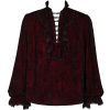 PUNK RAVE Chemise ‘Hamlet’ En Velours Bordeaux boutique pas cher 59