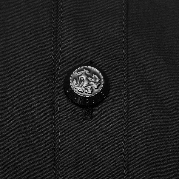 PUNK RAVE Chemise Manches Courtes ‘Detroit’ Noire Retour Facile et Gratuit 12