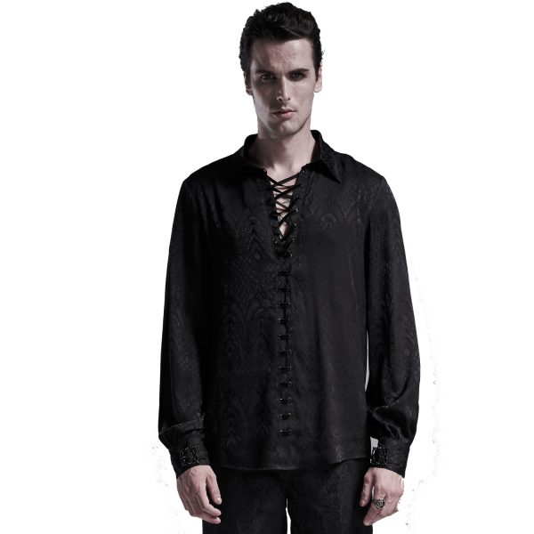 PUNK RAVE Chemise ‘Nephilim’ Noire Top ventes 3