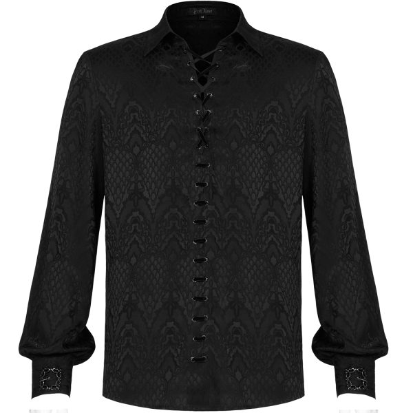PUNK RAVE Chemise ‘Nephilim’ Noire Top ventes 13