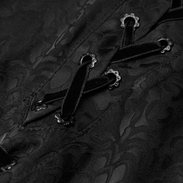 PUNK RAVE Chemise ‘Nephilim’ Noire Top ventes 16