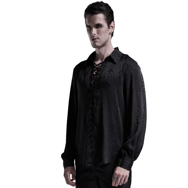 PUNK RAVE Chemise ‘Nephilim’ Noire Top ventes 5