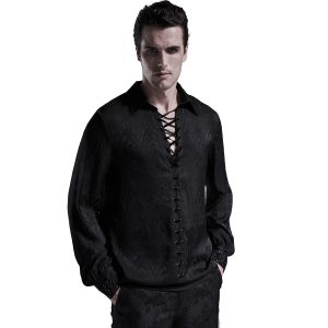 PUNK RAVE Chemise ‘Nephilim’ Noire Top ventes 27
