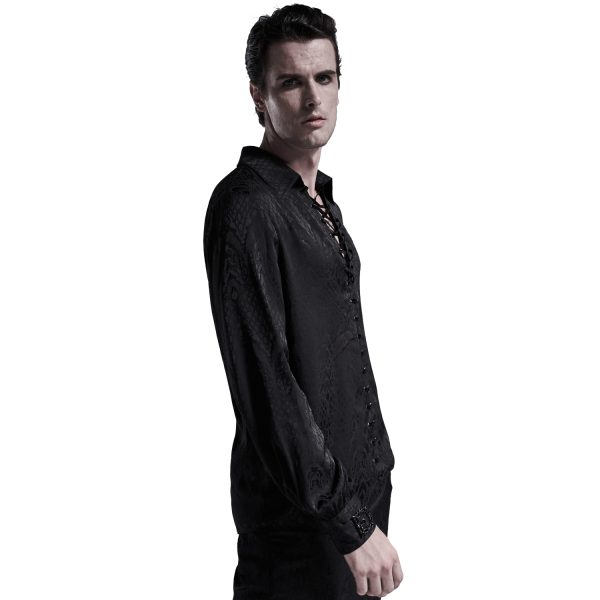 PUNK RAVE Chemise ‘Nephilim’ Noire Top ventes 7