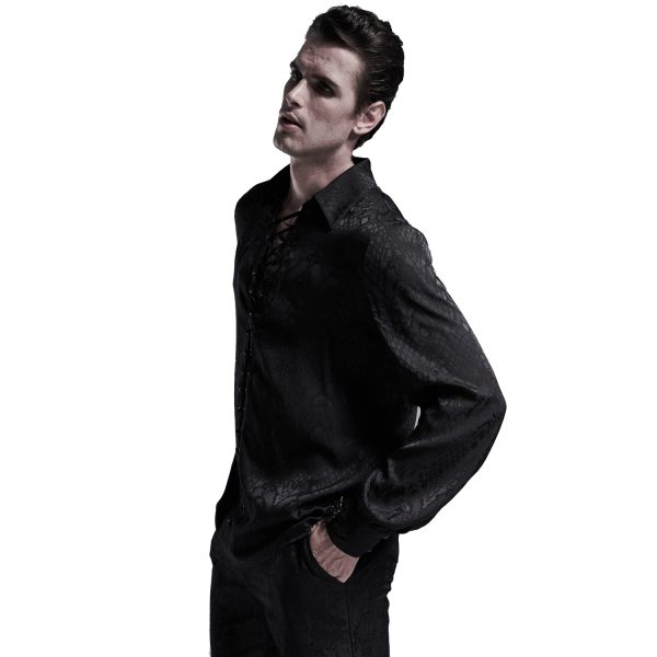 PUNK RAVE Chemise ‘Nephilim’ Noire Top ventes 8