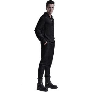 PUNK RAVE Chemise ‘Nephilim’ Noire Top ventes 35