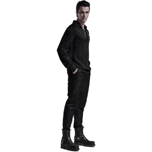 PUNK RAVE Chemise ‘Nephilim’ Noire Top ventes 10