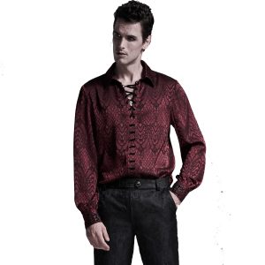 marque pas cher PUNK RAVE Chemise ‘Nephilim’ Rouge 16