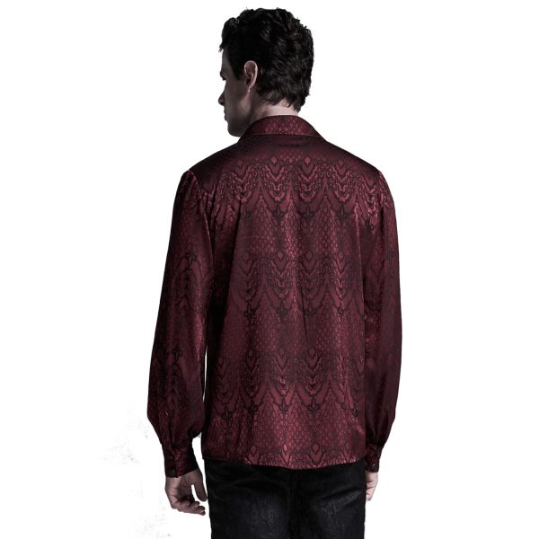 marque pas cher PUNK RAVE Chemise ‘Nephilim’ Rouge 4