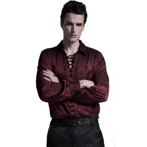 marque pas cher PUNK RAVE Chemise ‘Nephilim’ Rouge 22