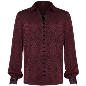 marque pas cher PUNK RAVE Chemise ‘Nephilim’ Rouge 26