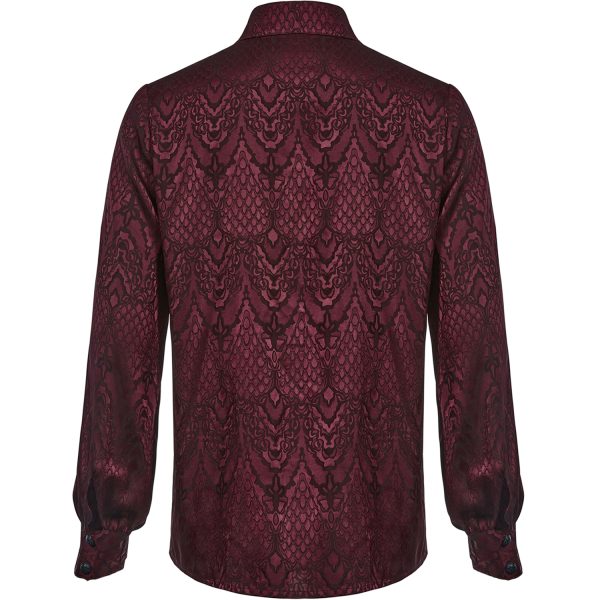 marque pas cher PUNK RAVE Chemise ‘Nephilim’ Rouge 9