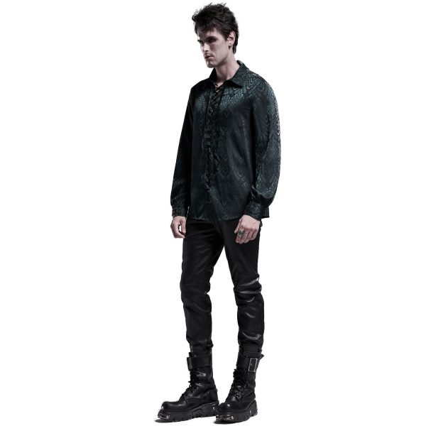 PUNK RAVE Chemise ‘Nephilim’ Verte ﻿soldes 12