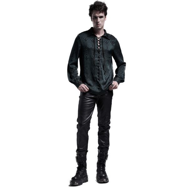 PUNK RAVE Chemise ‘Nephilim’ Verte ﻿soldes 13
