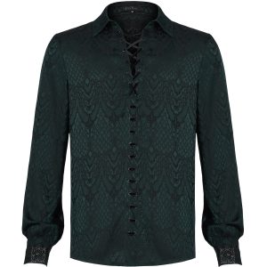 PUNK RAVE Chemise ‘Nephilim’ Verte ﻿soldes 44