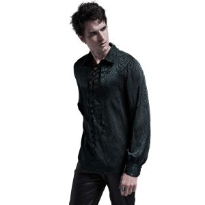 PUNK RAVE Chemise ‘Nephilim’ Verte ﻿soldes 26