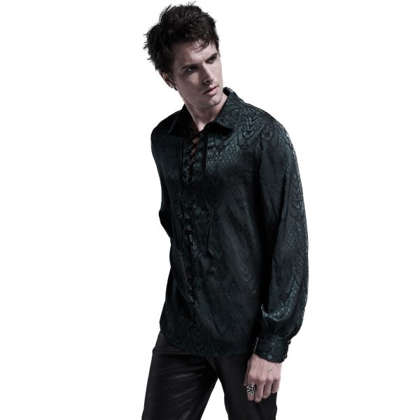 PUNK RAVE Chemise ‘Nephilim’ Verte ﻿soldes 5