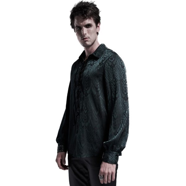 PUNK RAVE Chemise ‘Nephilim’ Verte ﻿soldes 6