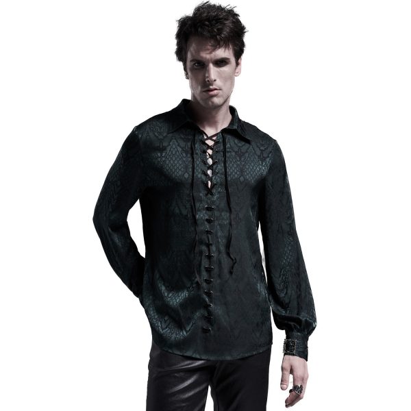 PUNK RAVE Chemise ‘Nephilim’ Verte ﻿soldes 8