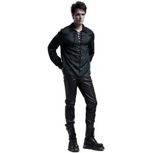 PUNK RAVE Chemise ‘Nephilim’ Verte ﻿soldes 34