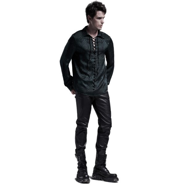 PUNK RAVE Chemise ‘Nephilim’ Verte ﻿soldes 11