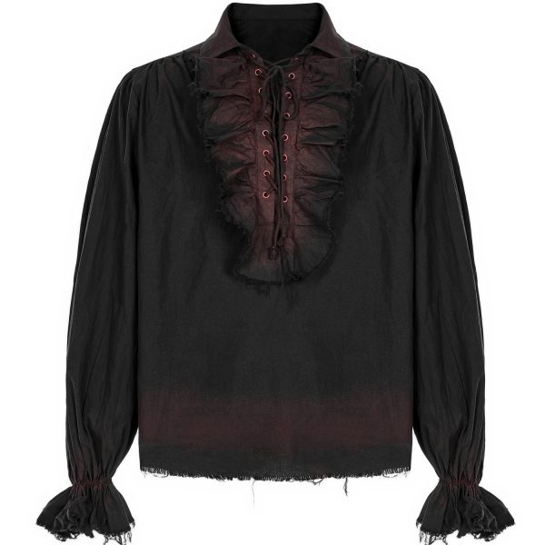 PUNK RAVE Chemise ‘Orthodox Goth’ Noire prix pas cher 1
