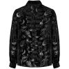 PUNK RAVE Chemise ‘Piranha’ En Velours Noir REMISE allant jusqu. 38