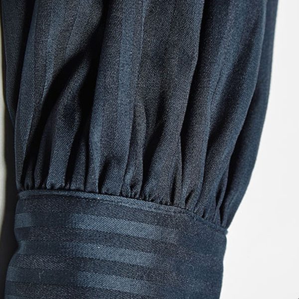 a Prix Discount PUNK RAVE Chemise Rayée ‘Edward’ Bleue 13