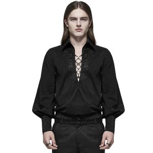 dernière tendance PUNK RAVE Chemise ‘Royal Vampire’ Noire 21