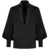 dernière tendance PUNK RAVE Chemise ‘Royal Vampire’ Noire 43