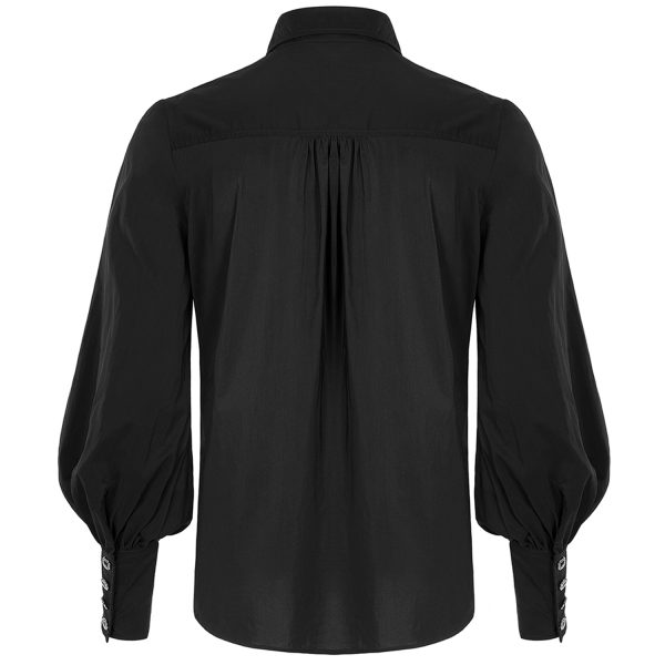 dernière tendance PUNK RAVE Chemise ‘Royal Vampire’ Noire 14